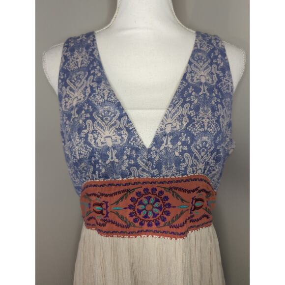 Flying Tomato boho embroidery maxi dress LG - Picture 2 of 8